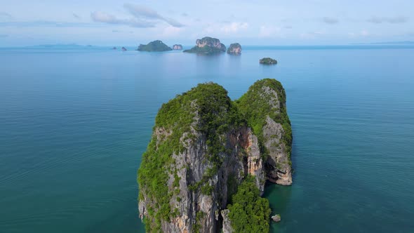 Railay Beach Krabi Thailand Tropical Beach of Railay Krabi Drone Aerial View of Panoramic View of alt