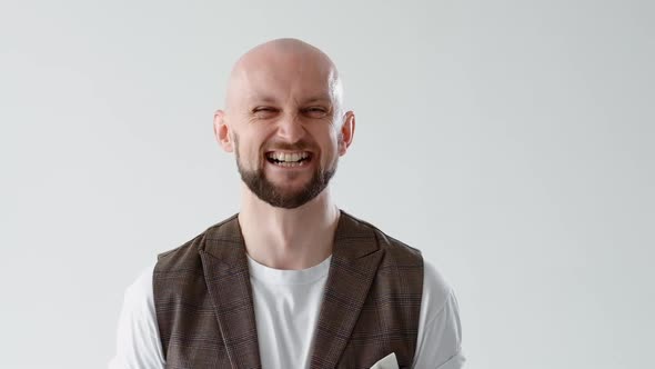 Happy Man Funny Joke Lol Joyful Guy Laughing Hard alt