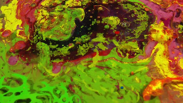 Abstract  Oil And Paint Chemical Reaction Paint Background Texture alt