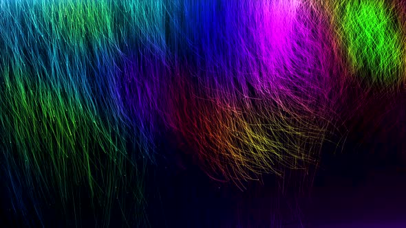 Colorful Particles Line Background