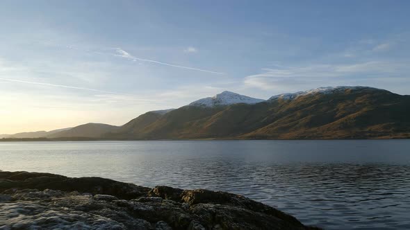 Slow Flight Over the Shores of a Scottish Loch alt