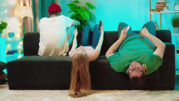 Young Funny Friends Multiethnic Doing Workout alt