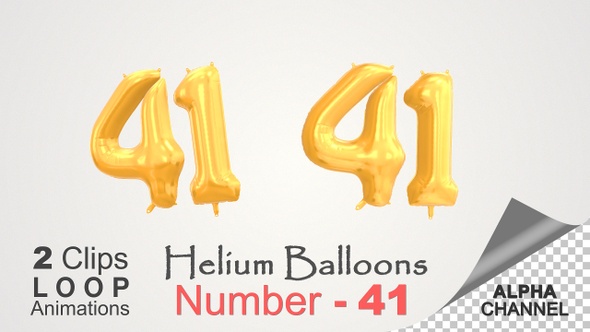 Celebration Helium Balloons With Number – 41