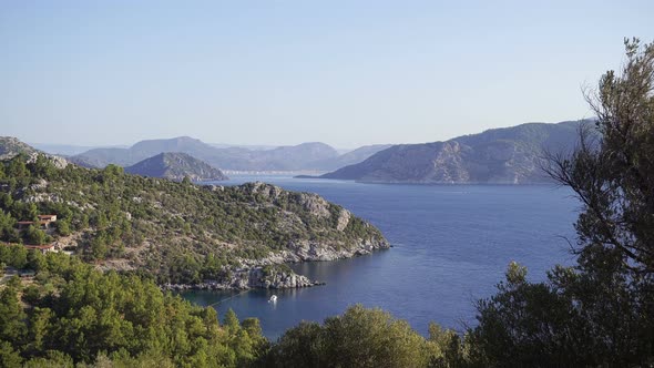 Fascinating Mountain View Of The Aegean Sea