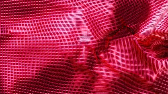 Pink Wave Satin with Small Plaids Flowing alt