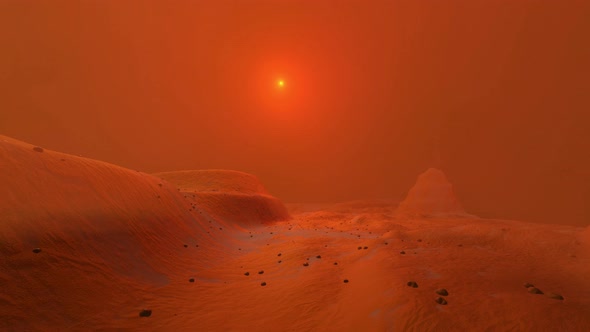 Landscape on Planet Mars