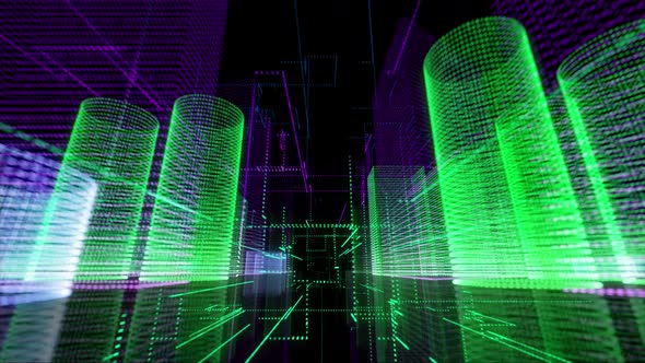 Digital City Retro Glowing Loop alt