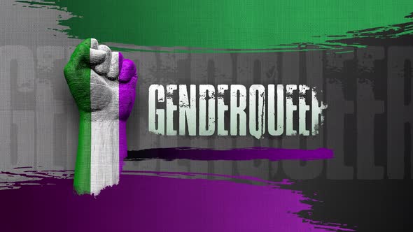 Genderqueer Gender Sign Background Animation 4k alt