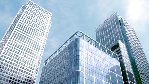 Time Lapse Low Angle Shot Of Buildings