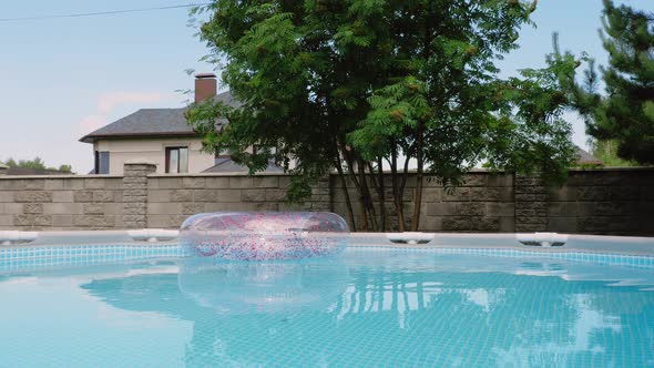 Swimming Pool and Lifebuoy