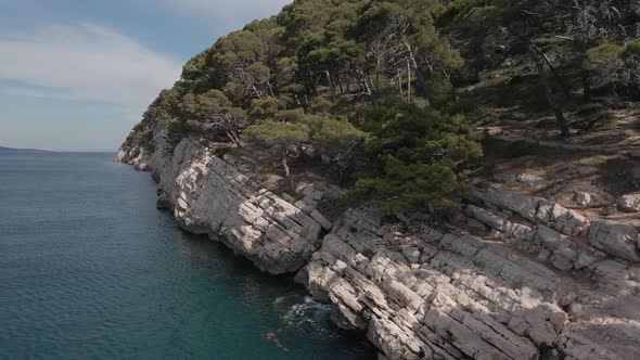 Rocky Cliff on the Adriatic Coast