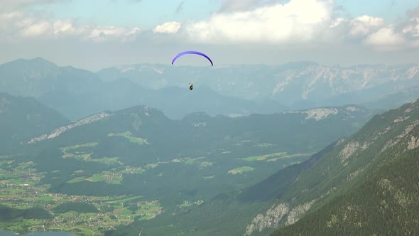 Paragliders Over the Summer Valley