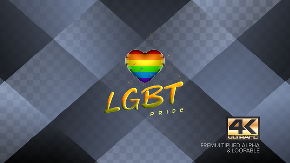 Happy Pride Month Gender Sign Background Animation 4k