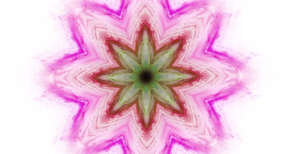 Kaleidoscopic visual effect for a DJ background. Music background. Abstract flower that changes its