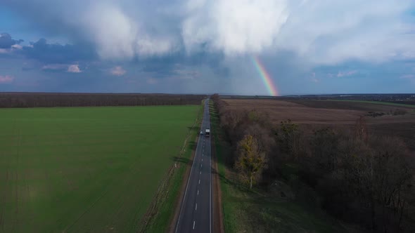 Rainbow Over Road alt