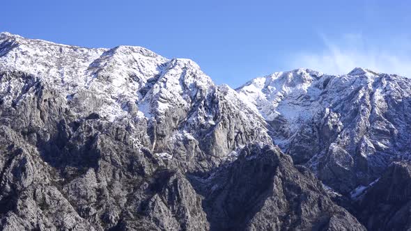 Snowcapped Mountain Peaks in Montenegro alt