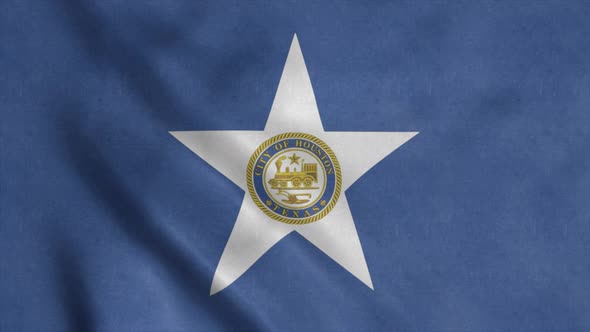 Houston Texas City Flag Waving in the Wind alt
