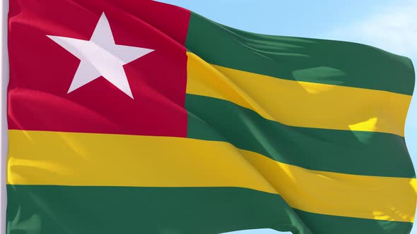 Togo Flag Looping Background