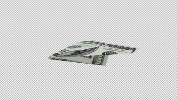 Paper Plane - 100 USD Bill - 4K Flying Transition III