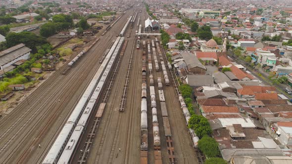 Railway Station in Surabaya Indonesia alt