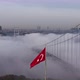 aerial video of Fatih Sultan Mehmet Bridge on a foggy day in Istanbul, Turkey. 2rd Bosphorus 02 - VideoHive Item for Sale