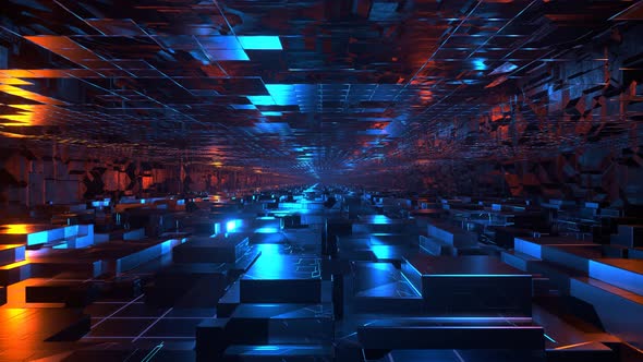 Spaceship Corridor is a stock motion graphics video that shows the interior of a moving spaceship..