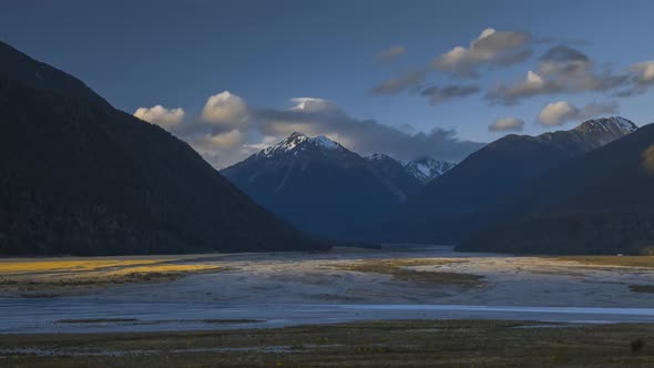 View of Southern Alps timelapse alt