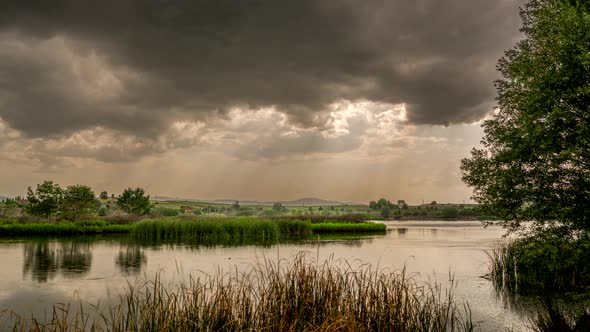 Summer Rain On Lake
