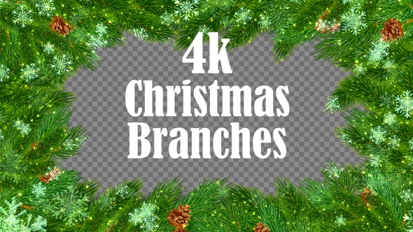 4k Christmas Branches
