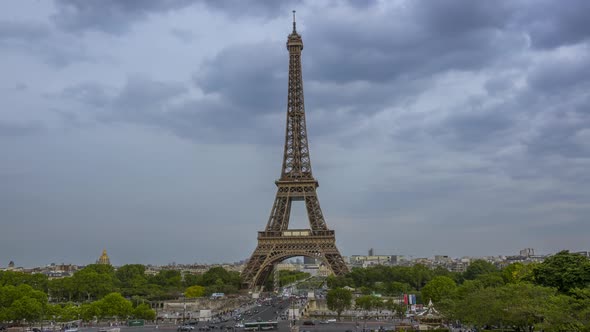 Evening Clouds over the Eiffel Tower