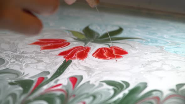 Water Painting  Ebru  Making