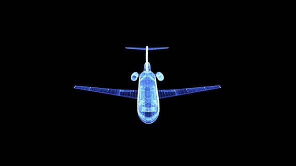 Hologram of Passenger Aircraft