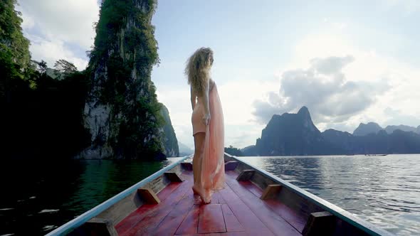 Wind Blowing on Girl's Clothes alt