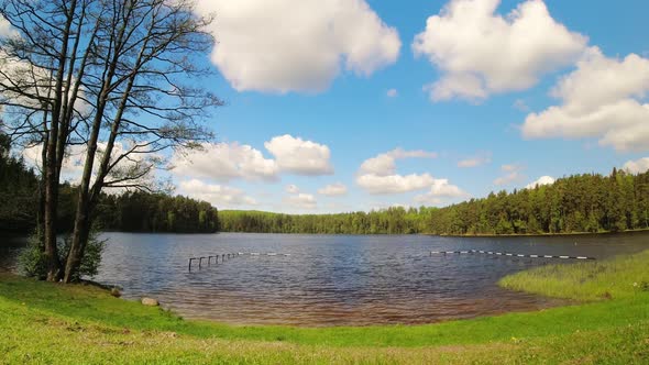 Tranquil Lake Time Lapse In Lithuania Countryside alt