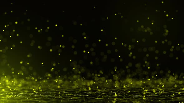 Yellow Particle Bounce Animation