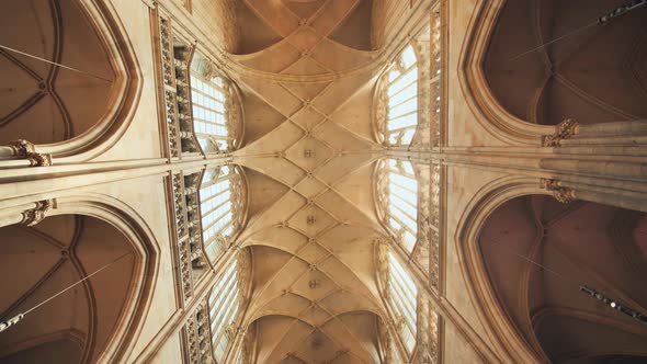 Prague Czech Republic  August 5 2018 Inside View of the Main Entrance to the St alt