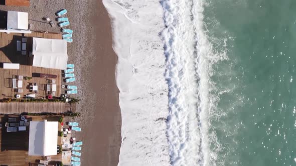 Vertical Video Beach at the Seaside Resort Town alt