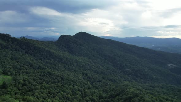 Aerial view of mountains view by drone