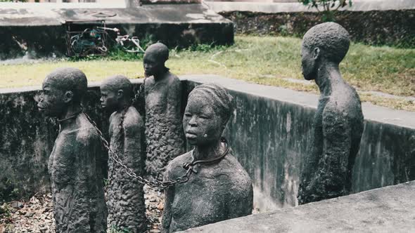 Historical Monument to Slaves in Stone Town Zanzibar Island Tanzania Africa alt