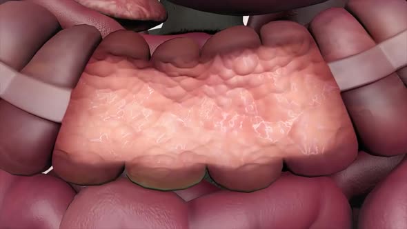 3D Render Cancerous Polyp Cells. alt