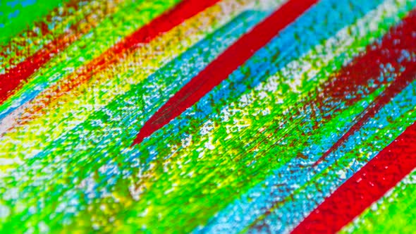 Bright Varied Art Background of Colored Lines of Brush Strokes alt