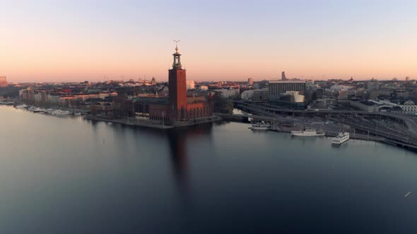 Aerial View of Stockholm City Hall