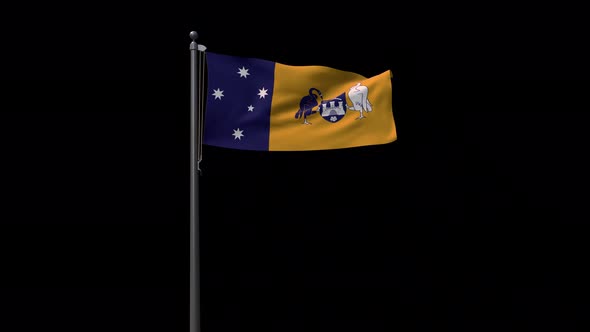 The Australian Capital Territory Flag With Alpha 4K alt