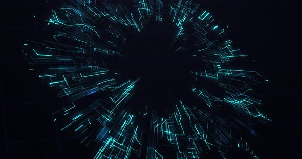 Digital shock wave effect. cyberspace futuristic concept. Abstract background. 4K animation alt