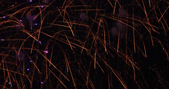 Fireworks show against the background of the night sky alt