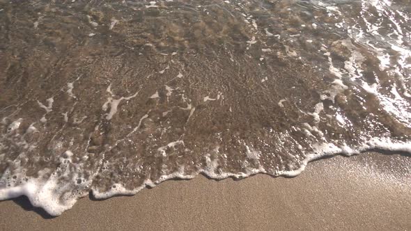 Ocean Waves Spreading On Shore