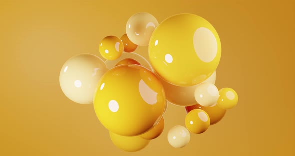 Abstract Composition with 3d Spheres Cluster