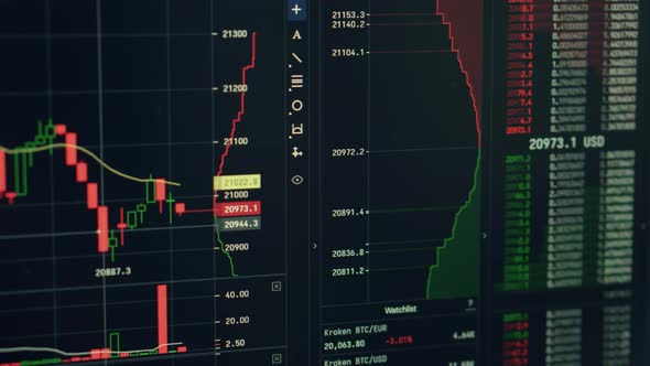 Online Financial Trading Chart Diagram. Graph Crypto Currency. Stock Exchange ETH BTC Indicator. alt