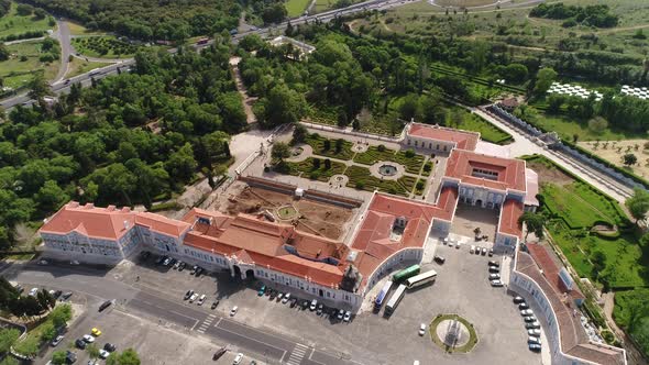 Aerial View of Palácio de Queluz, Portugal alt