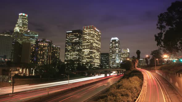 Downtown Los Angeles at Night.